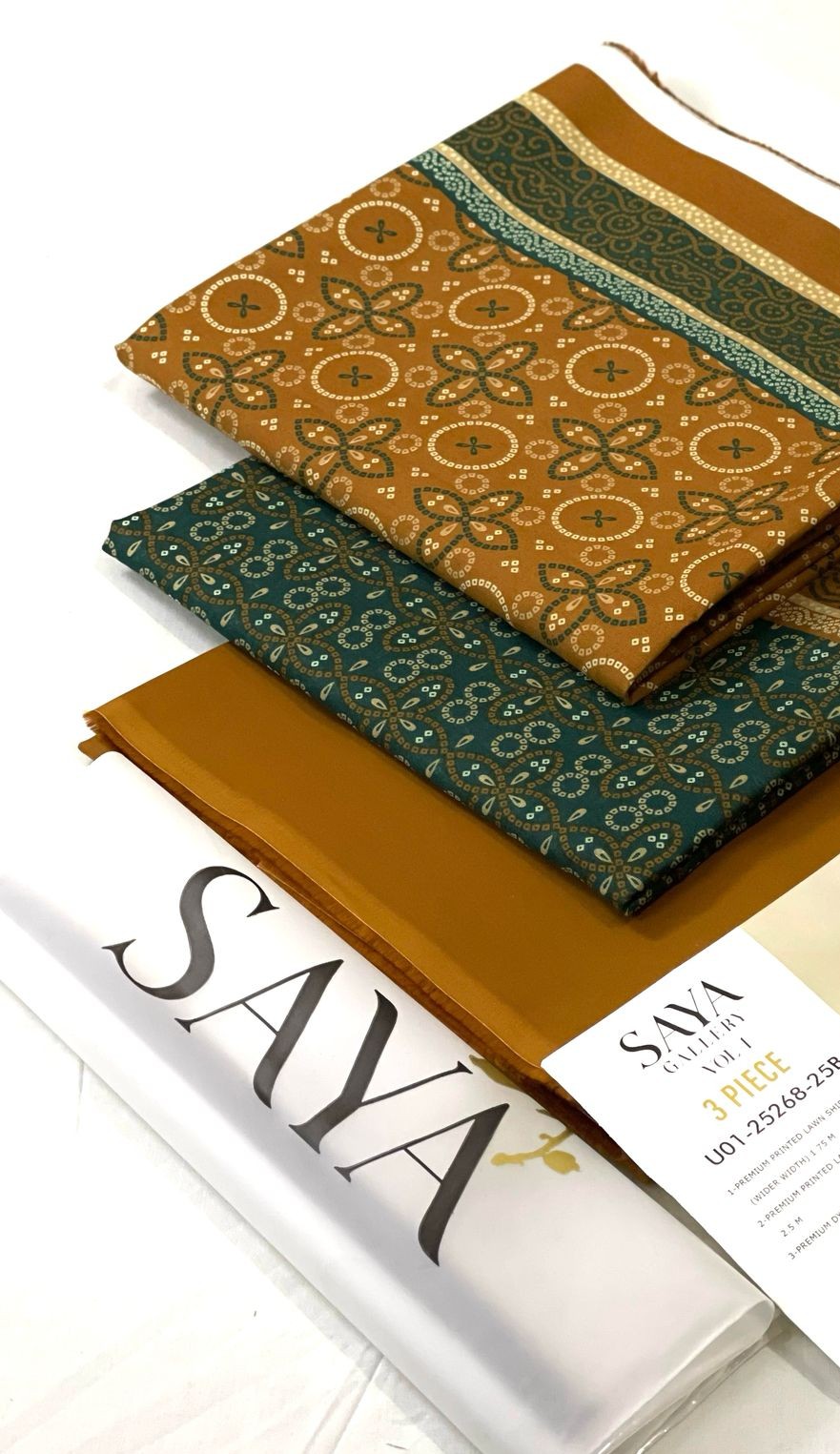 Saya 💯 Original 3pc Printed Lawn Collection