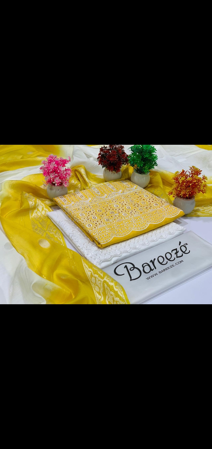 3 Pcs Chiken kari Doriya cottn Lawn