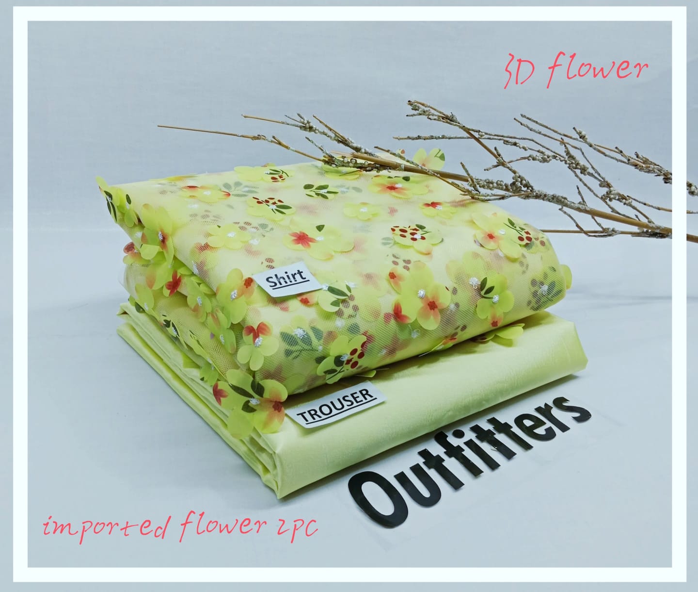 3d Imported flower 2pc