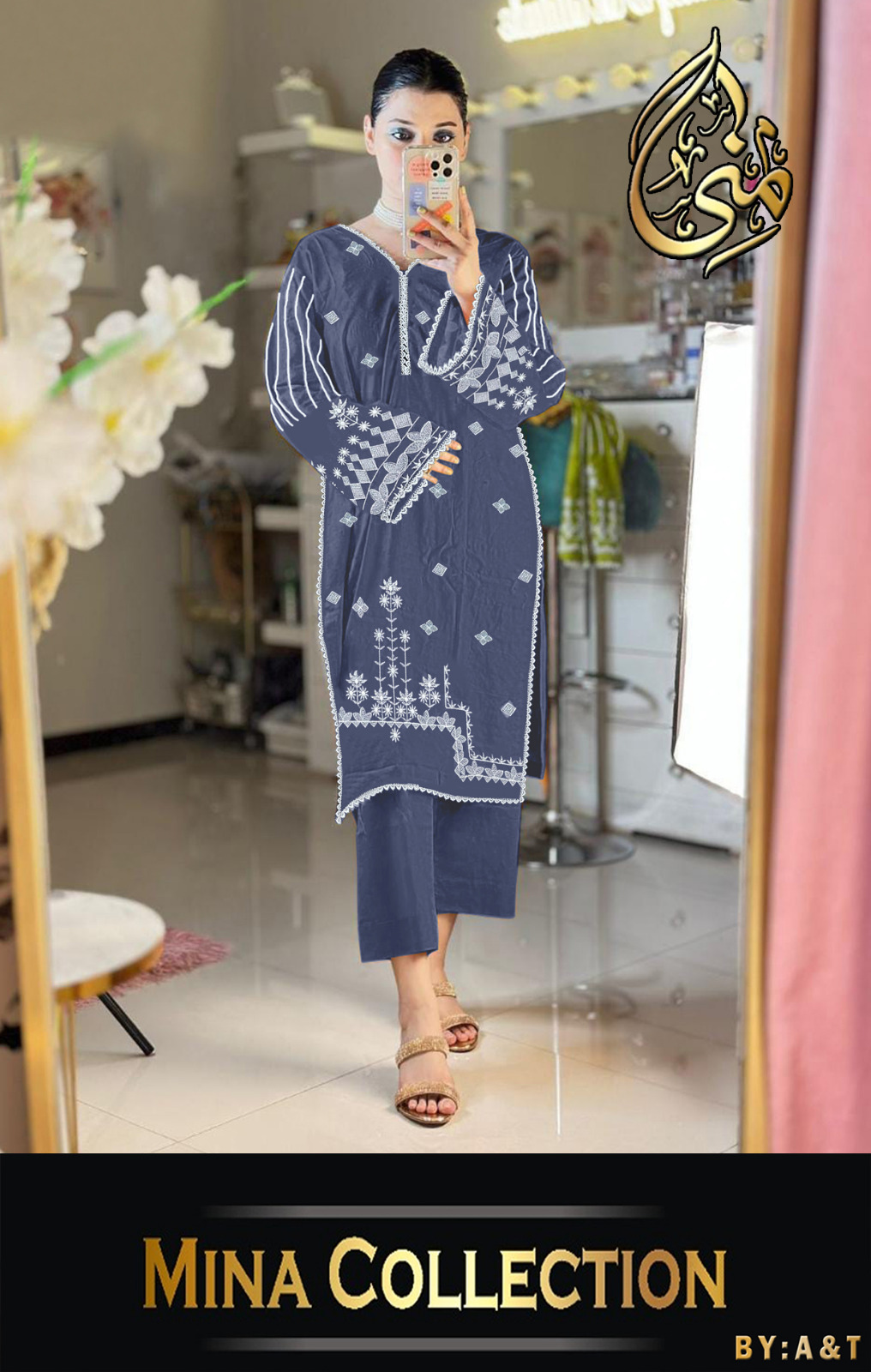 EMBROIDERED TROUSER SHIRT 2 PC