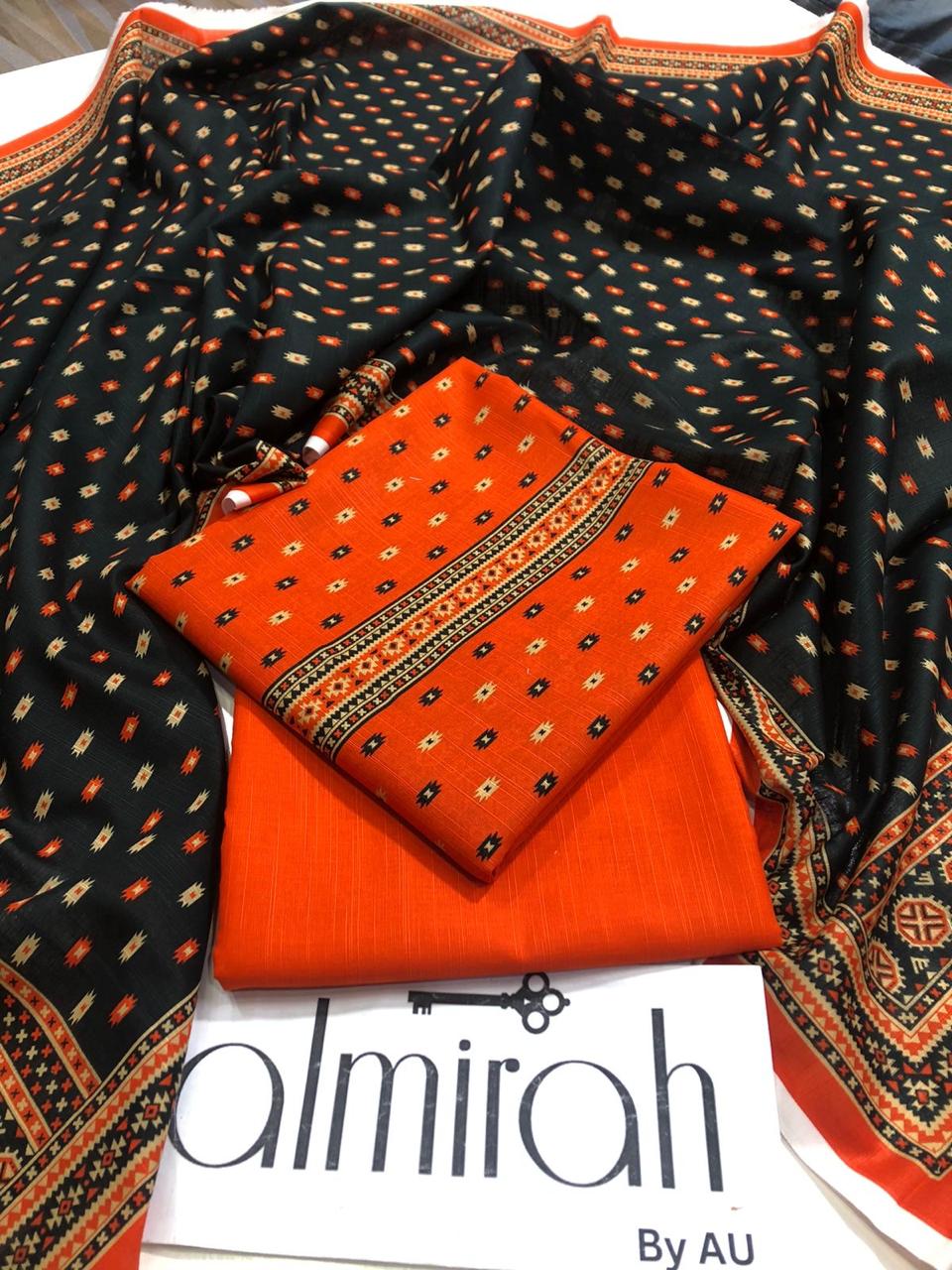 الحمدللہ  ~ Almirah ~  Printed 3pc