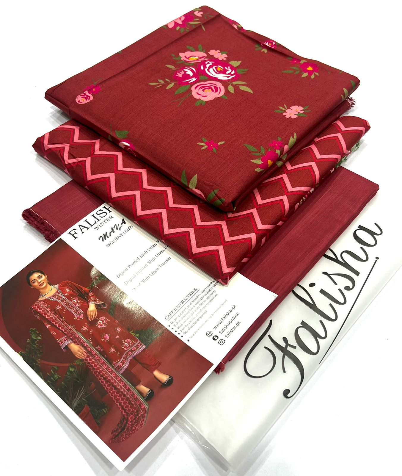 Digital print slub lilen