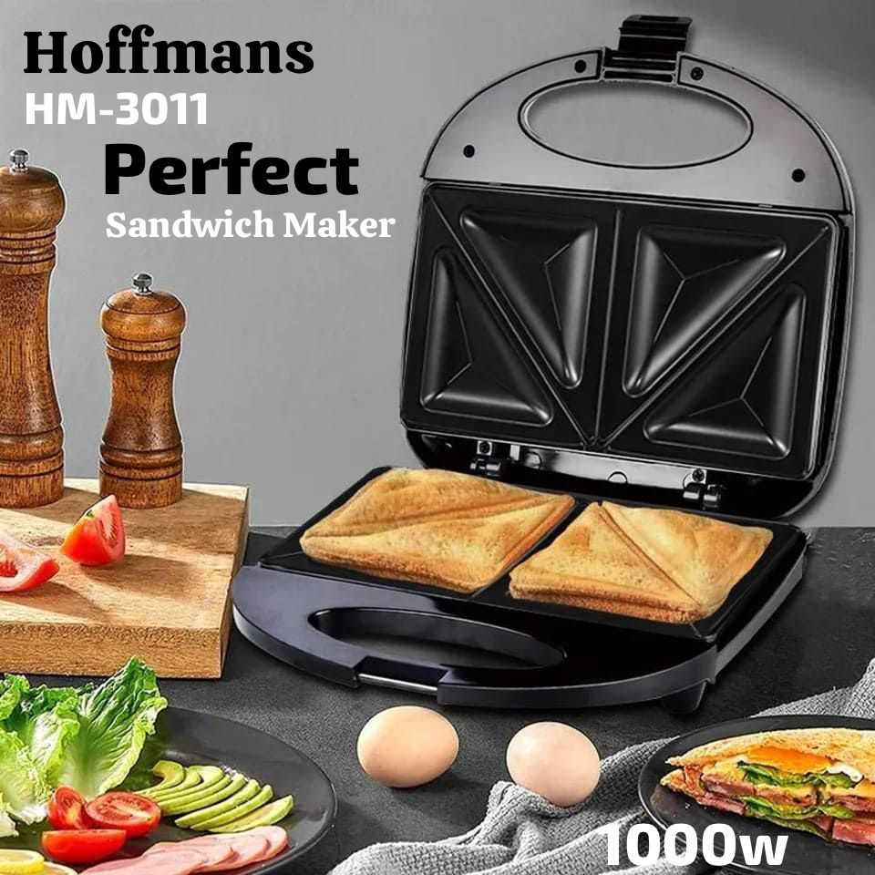 - 🥪 Double Electric Sandwich Maker 1000w (with Box Packing)