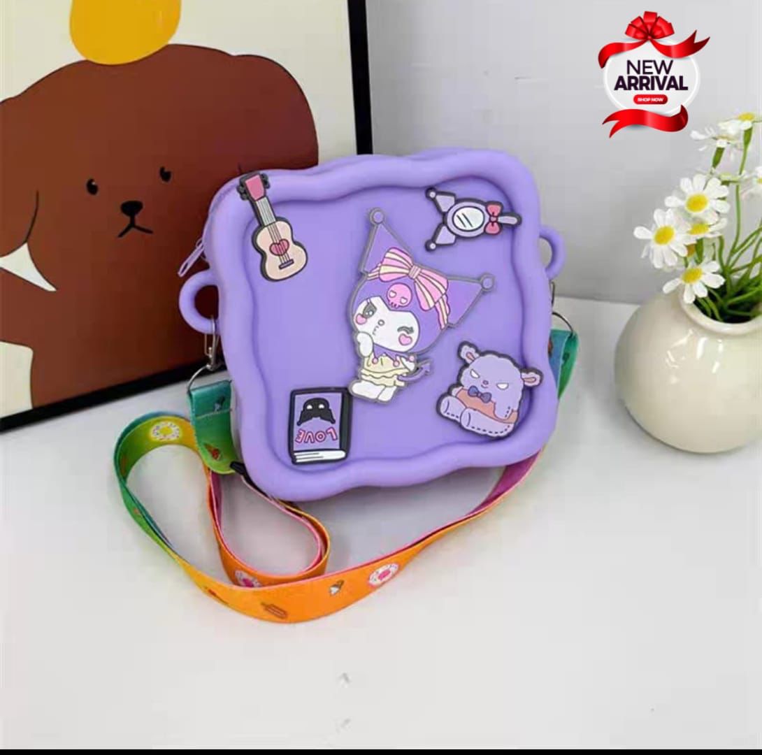 3dkids silicone bags with long chain