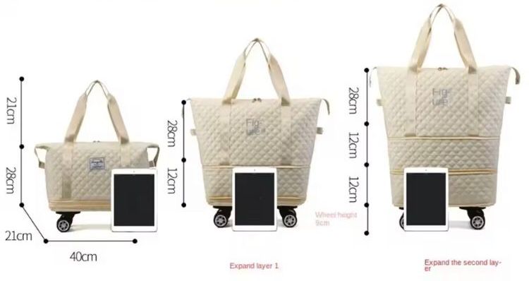 Imported duffle wheel rolling bag