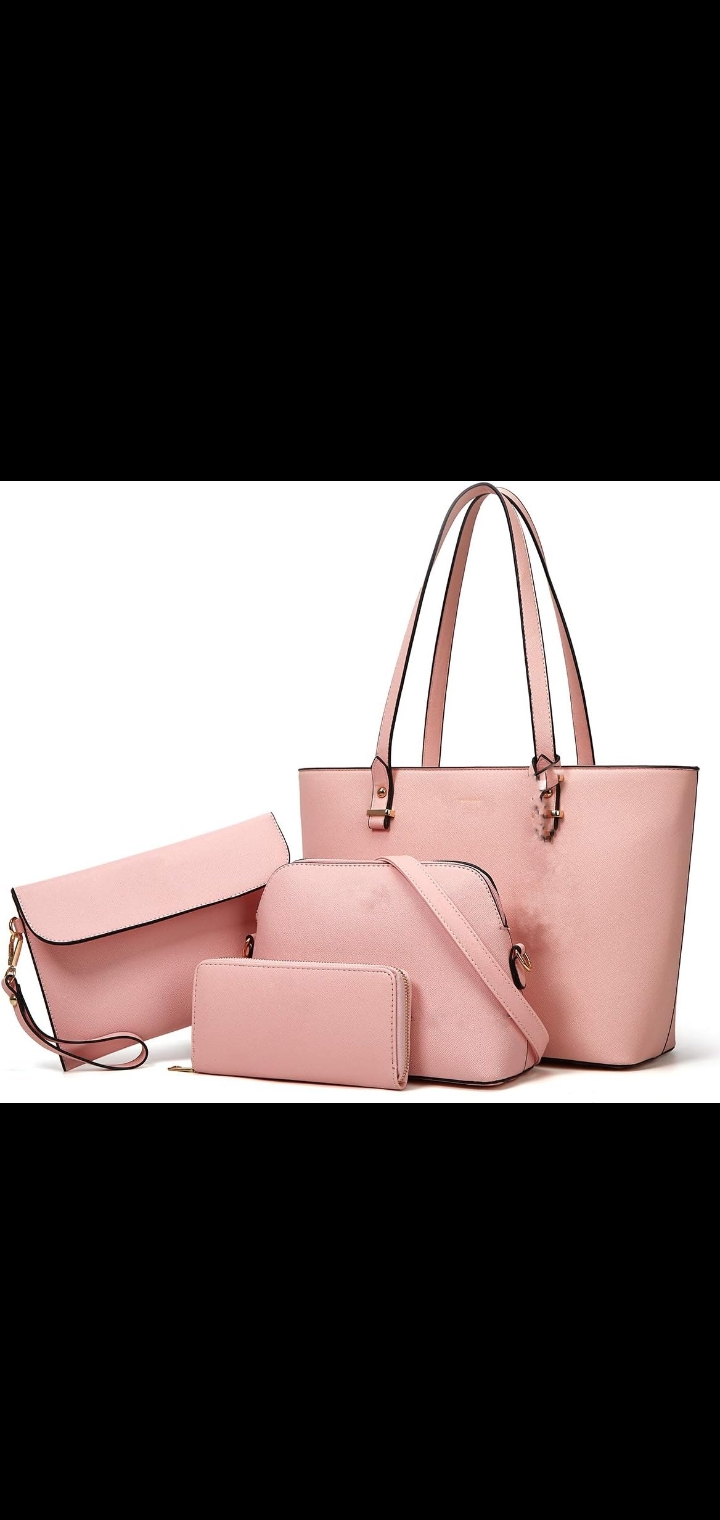 High  Quilty Leather Shoulder Bag 4pcs 1