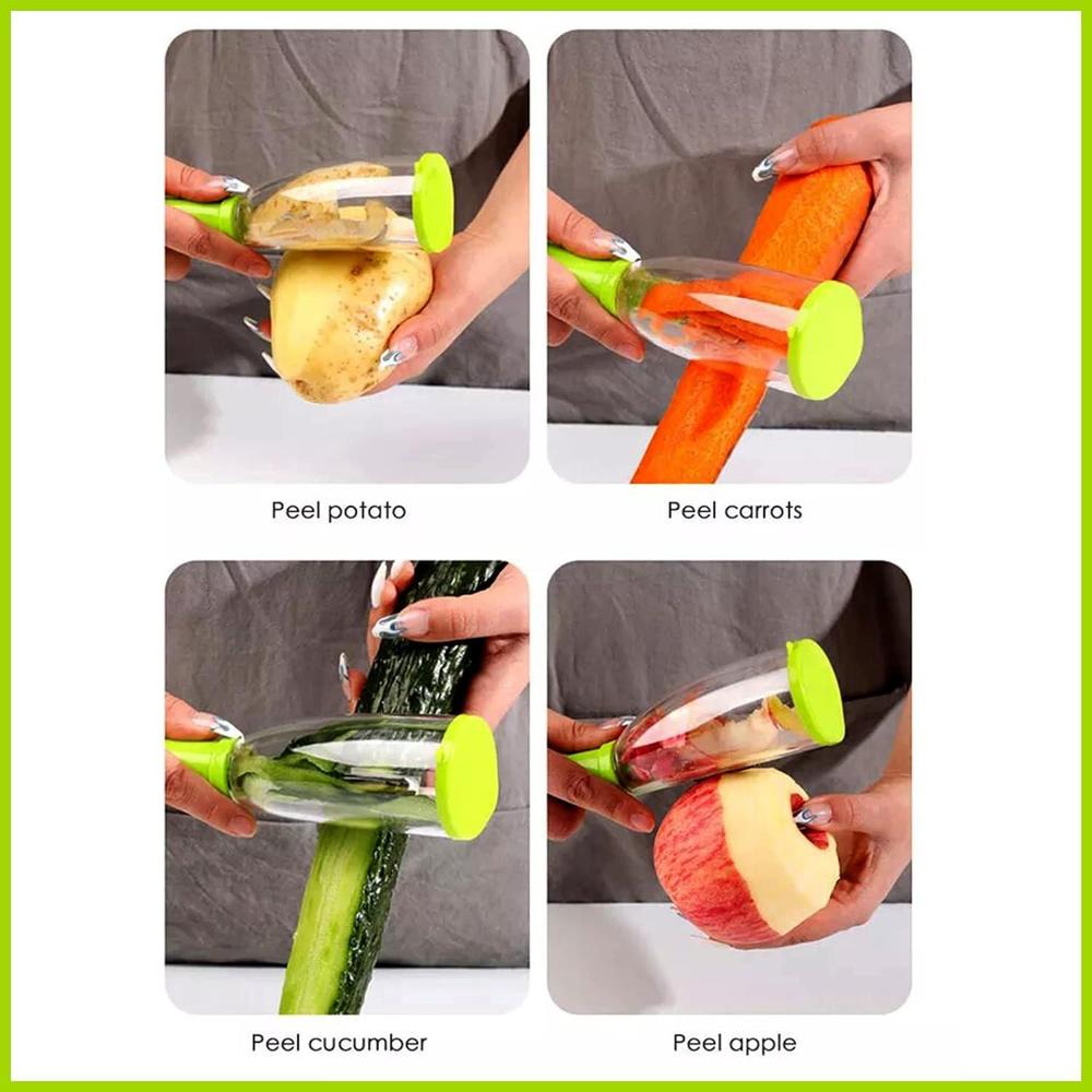 Vegetables peeler with container