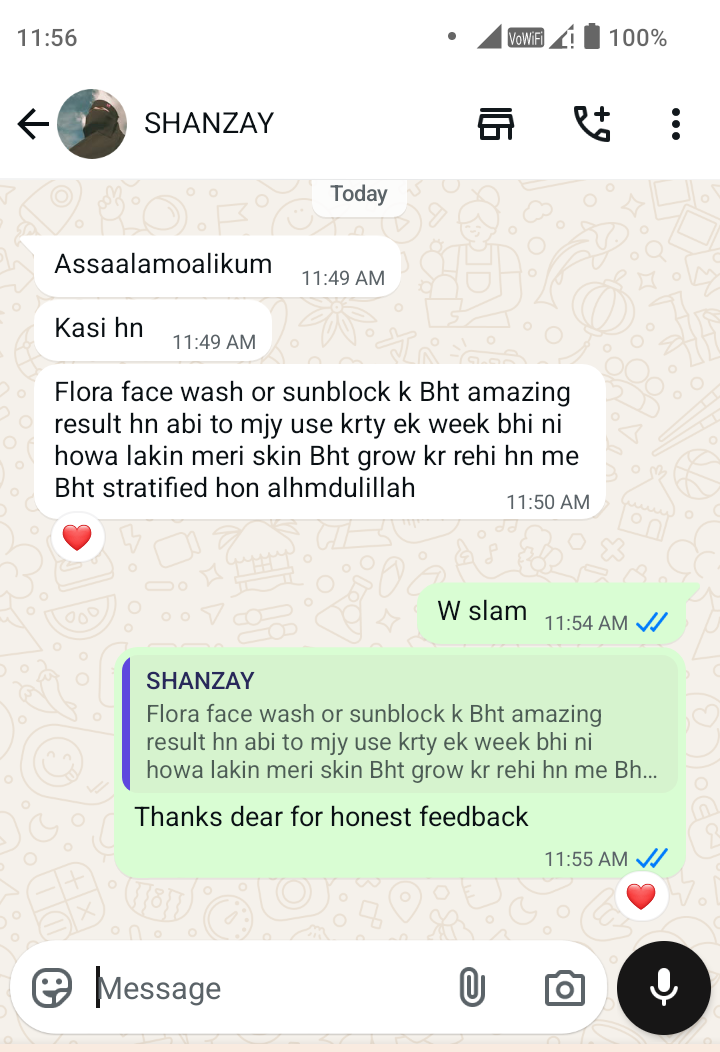 Customer feedback after use Flora international harble prudcts 1