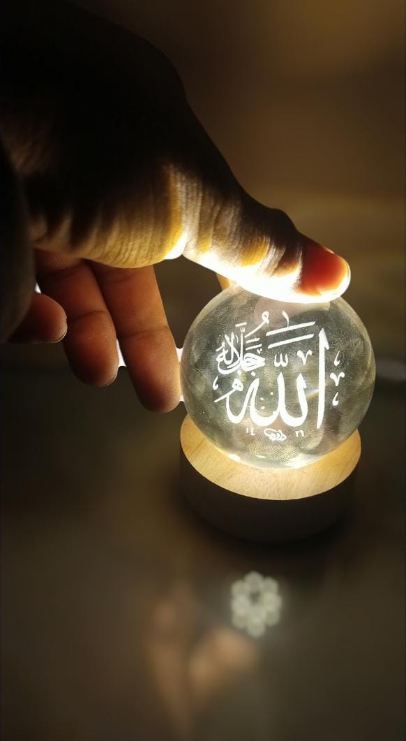 3D Crystal 🔮 Ball Islamic Lamp 🪔