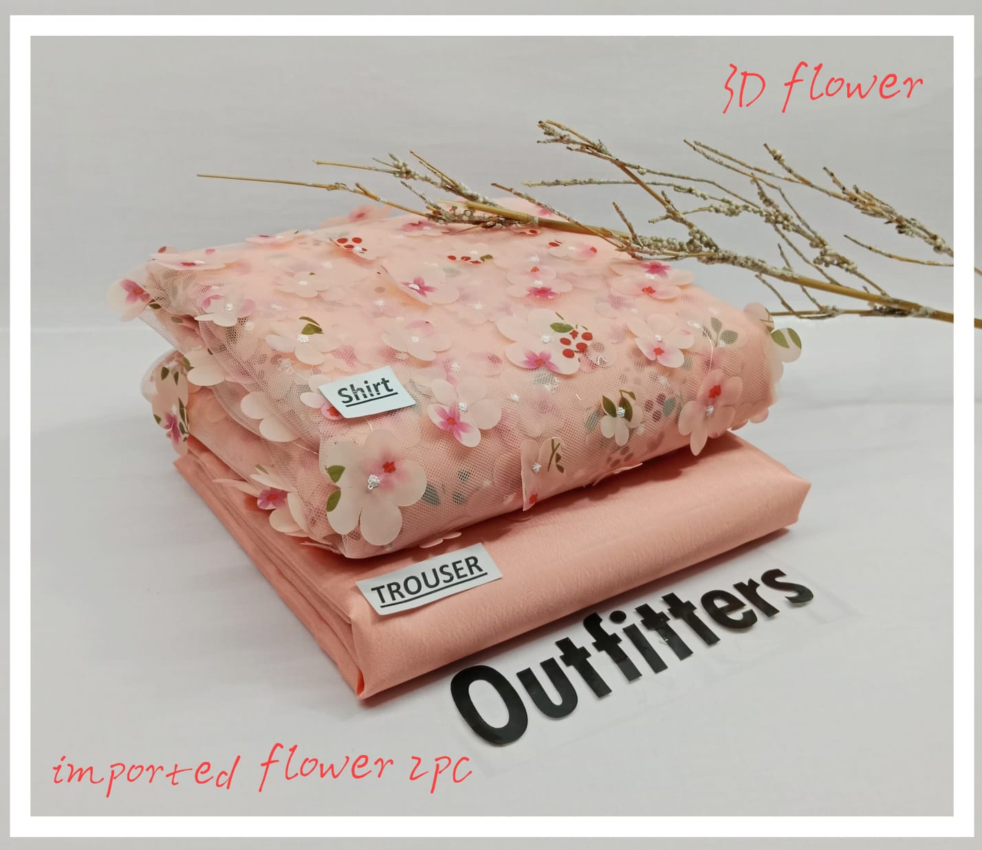 3d Imported flower 2pc