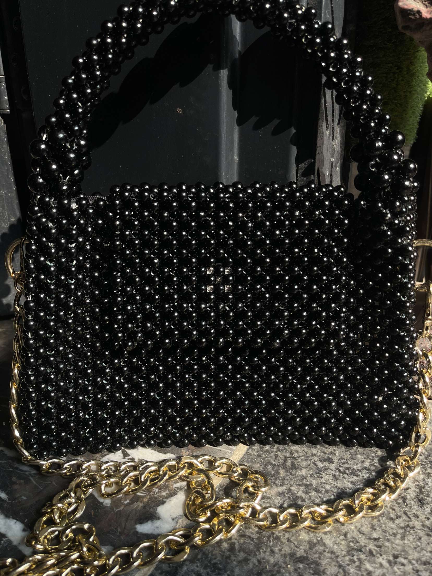 Black crystal bag 👛👜