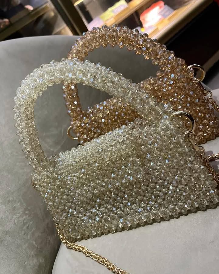Beaded crystal bag