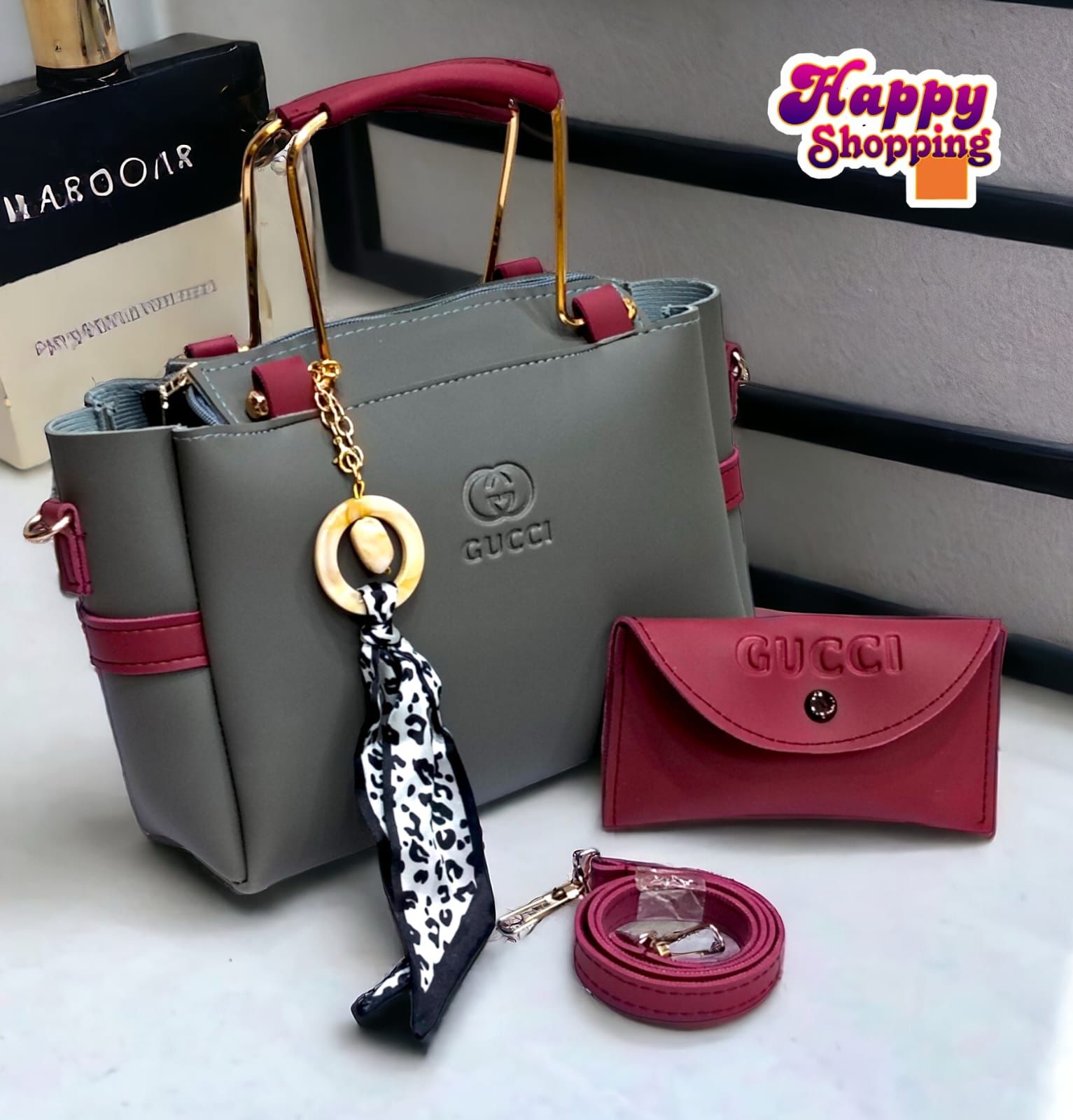 🎀 Gucci 2Pcs Bag Set for Girls With Imported Keychain 🎀