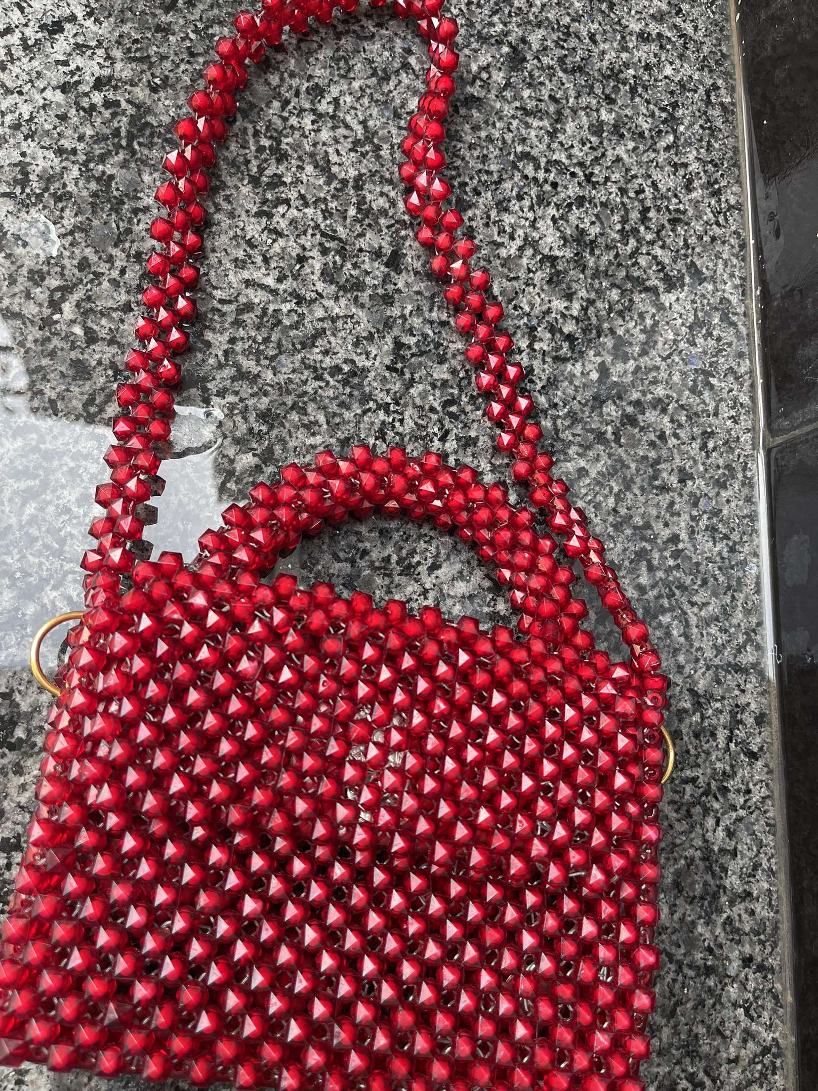 Red crystal Handbag