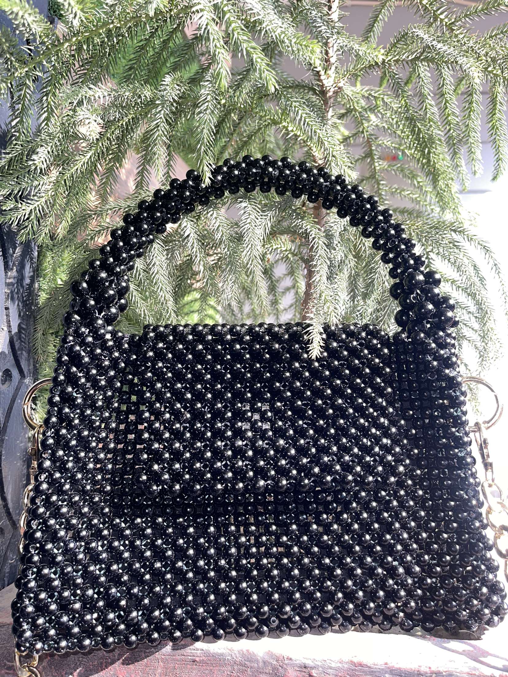 Black crystal bag 👛👜