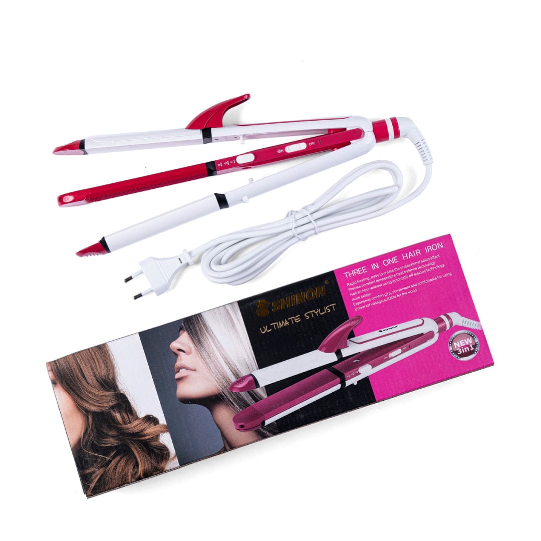 Argussy Professional 3 in 1 Styler Curler & Crimper Machine Hair Straightener