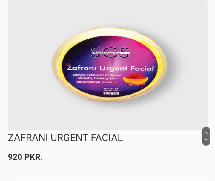 Zafrani urgent facial