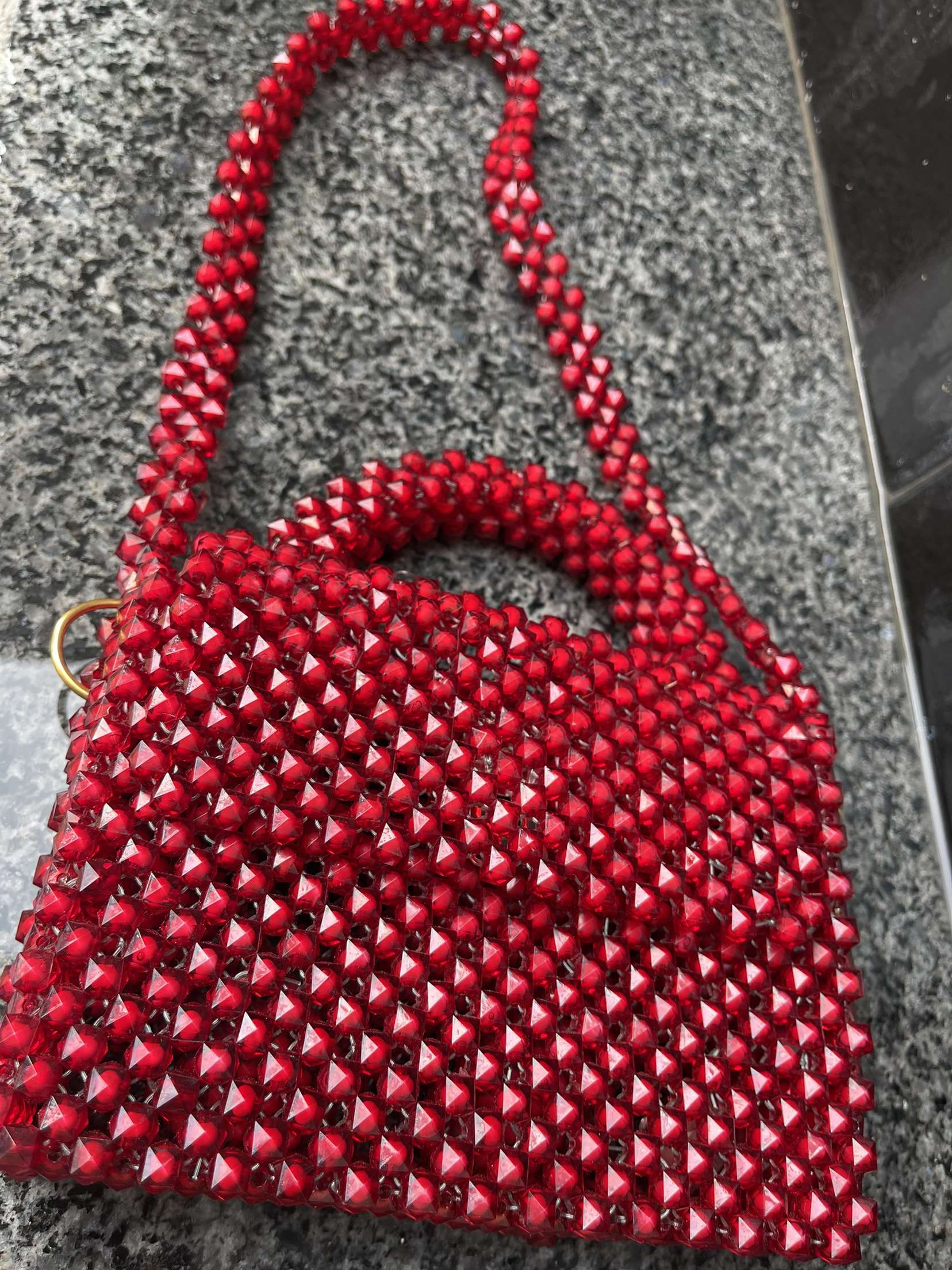 Red crystal bag