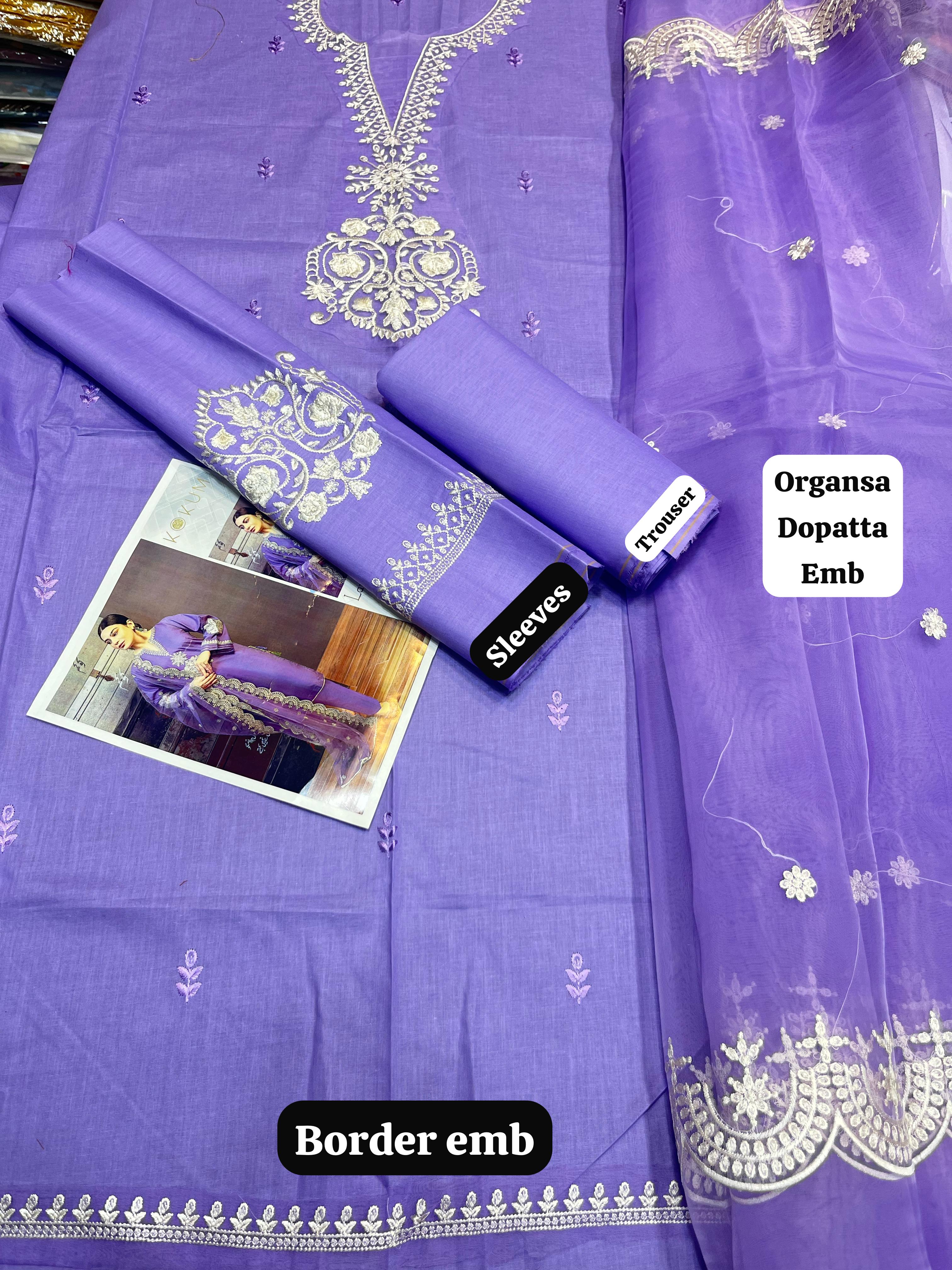 *KOKUM NEW TRENDING ARTICLE*  *Summer Collection 2025* Fabric: *Lawn With Organza Dupatta*  _  Front