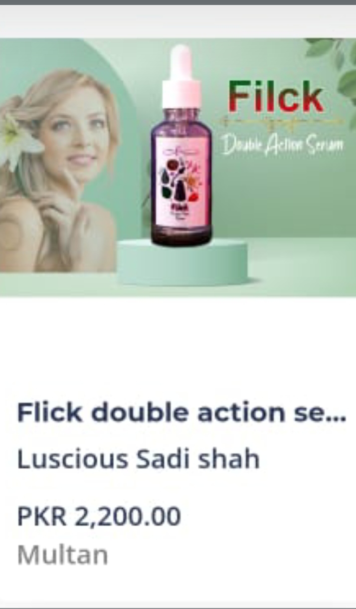 Flick double action serum