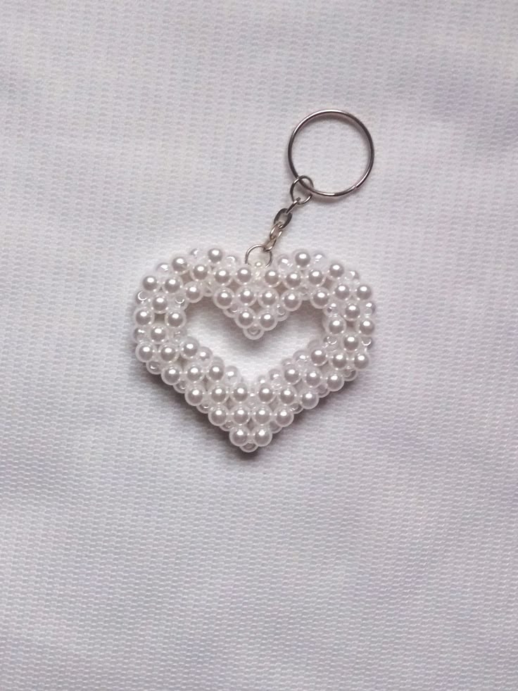 Beaded Keychain (heart)