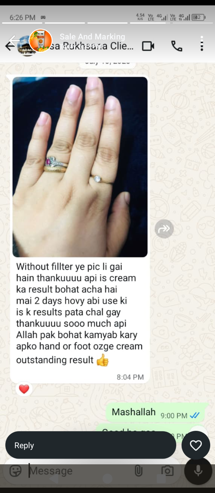 Customer feedback after use Flora international harble prudcts 1