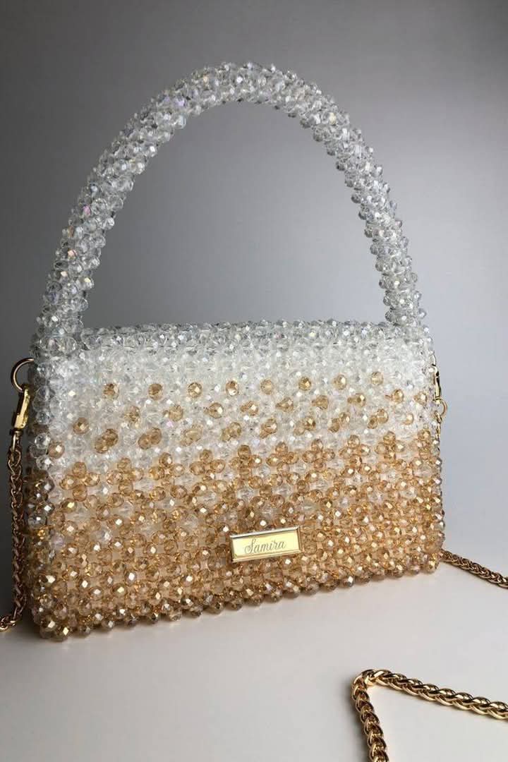 Beaded crystal bag
