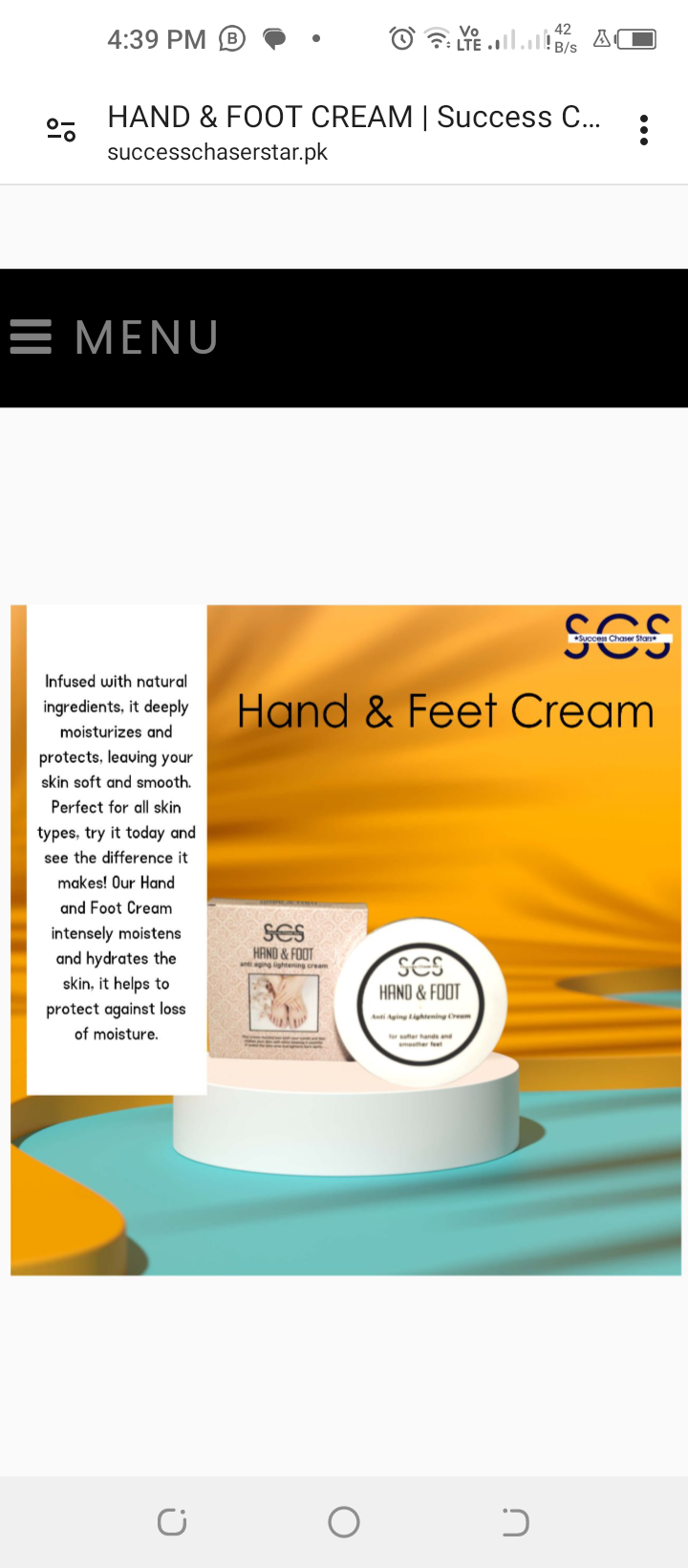 Hand and foot cream