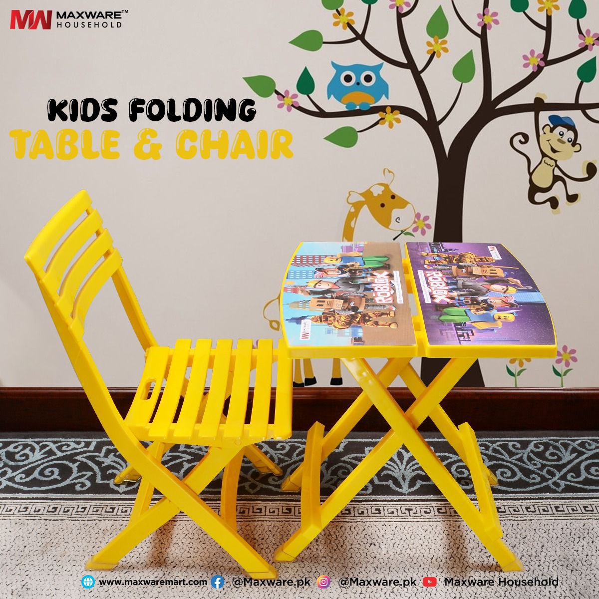 Foldable 1Table 1Chair Set,*