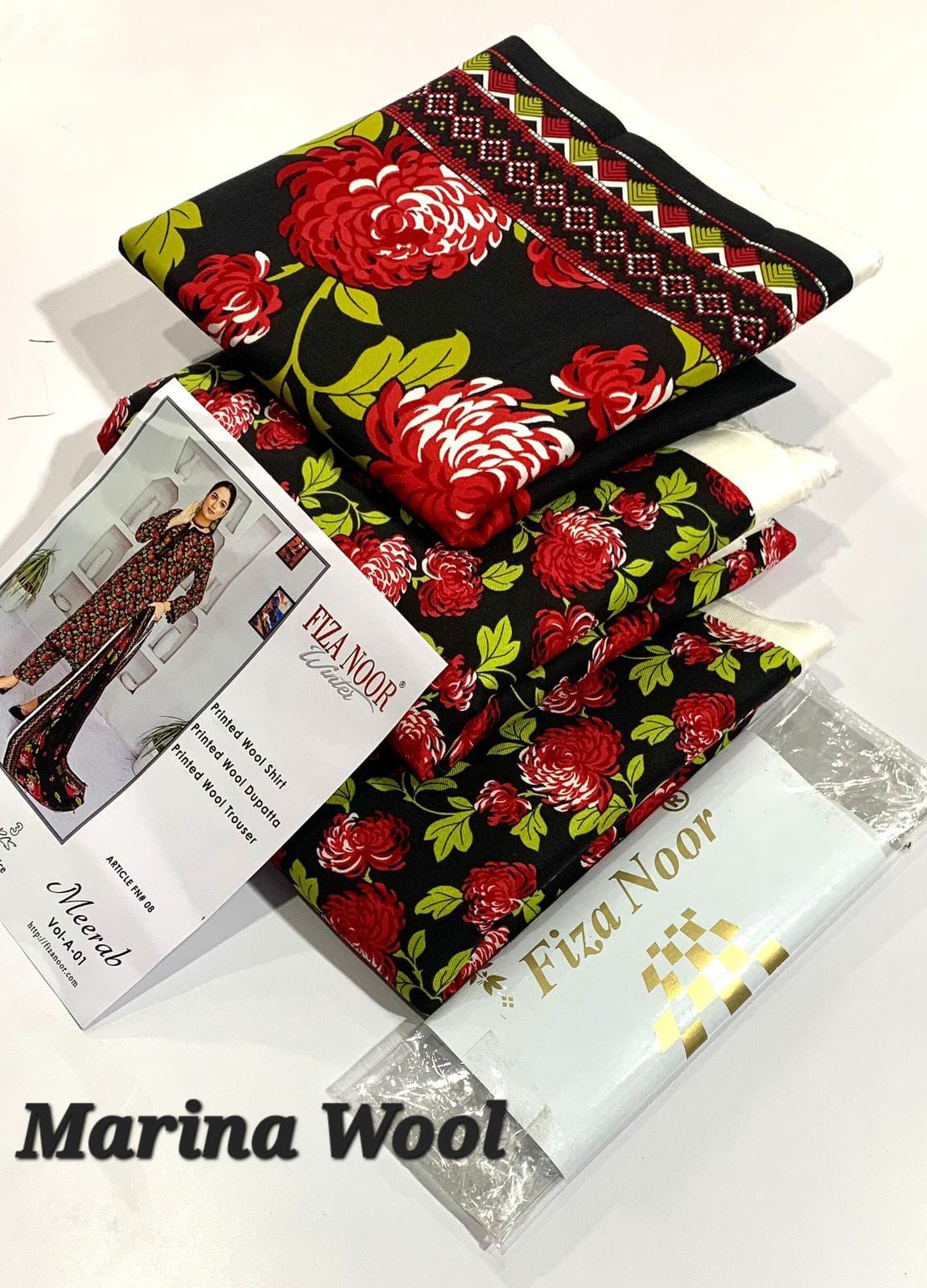 Maria wool digital printed 3pc