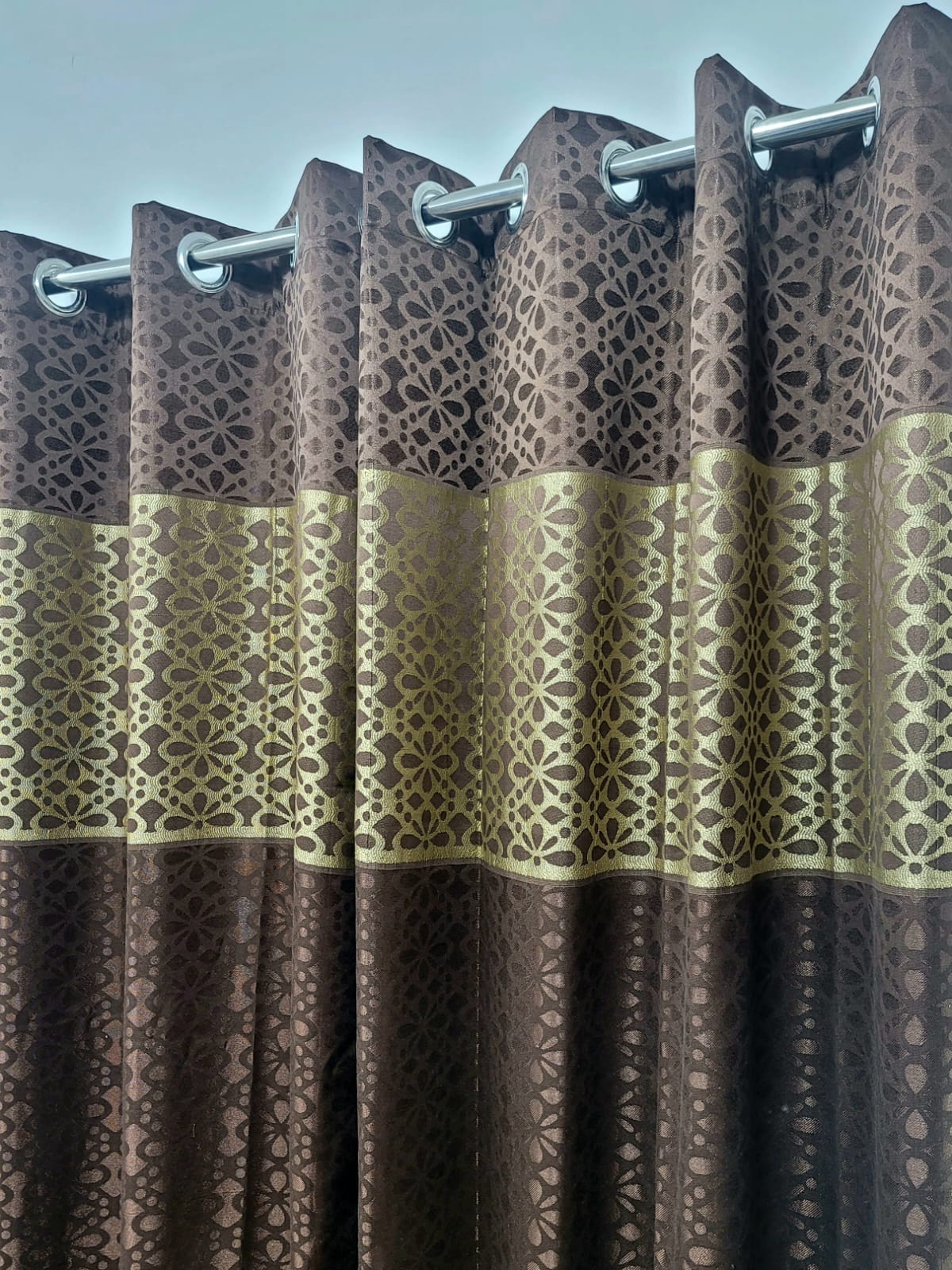 Jacaurd Silk Curtain   Fabric ::