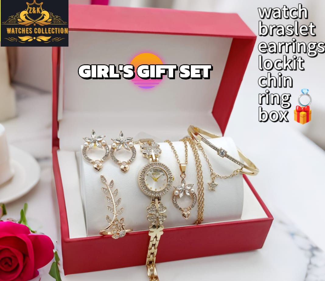 EID COLLECTION 🎊✔️ GIRLS GIFT SET 💞🎀 SKIMI GIRLS DIAMOND 💎STONES JEWELRY WATCH  GOOD LOOKING 🔥✔ 2