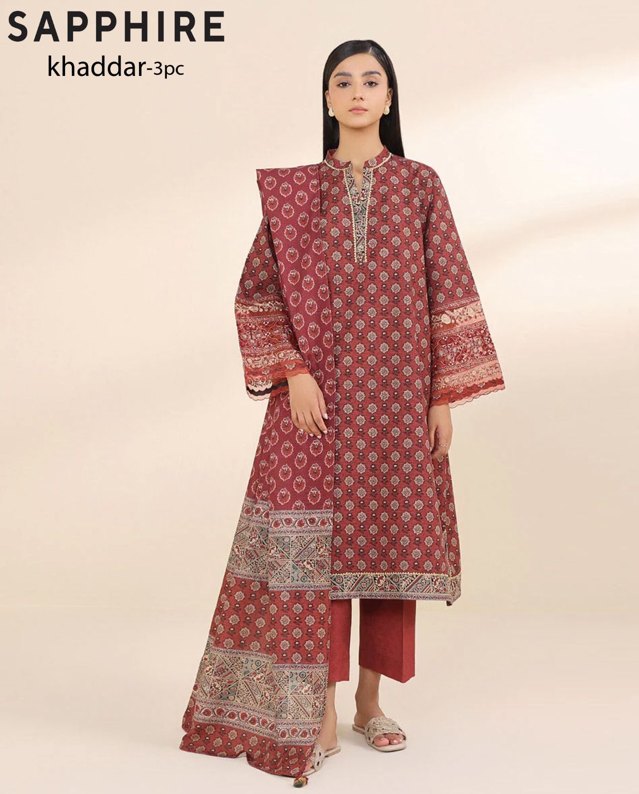 Sapphire Khaddar 3pc M Prints